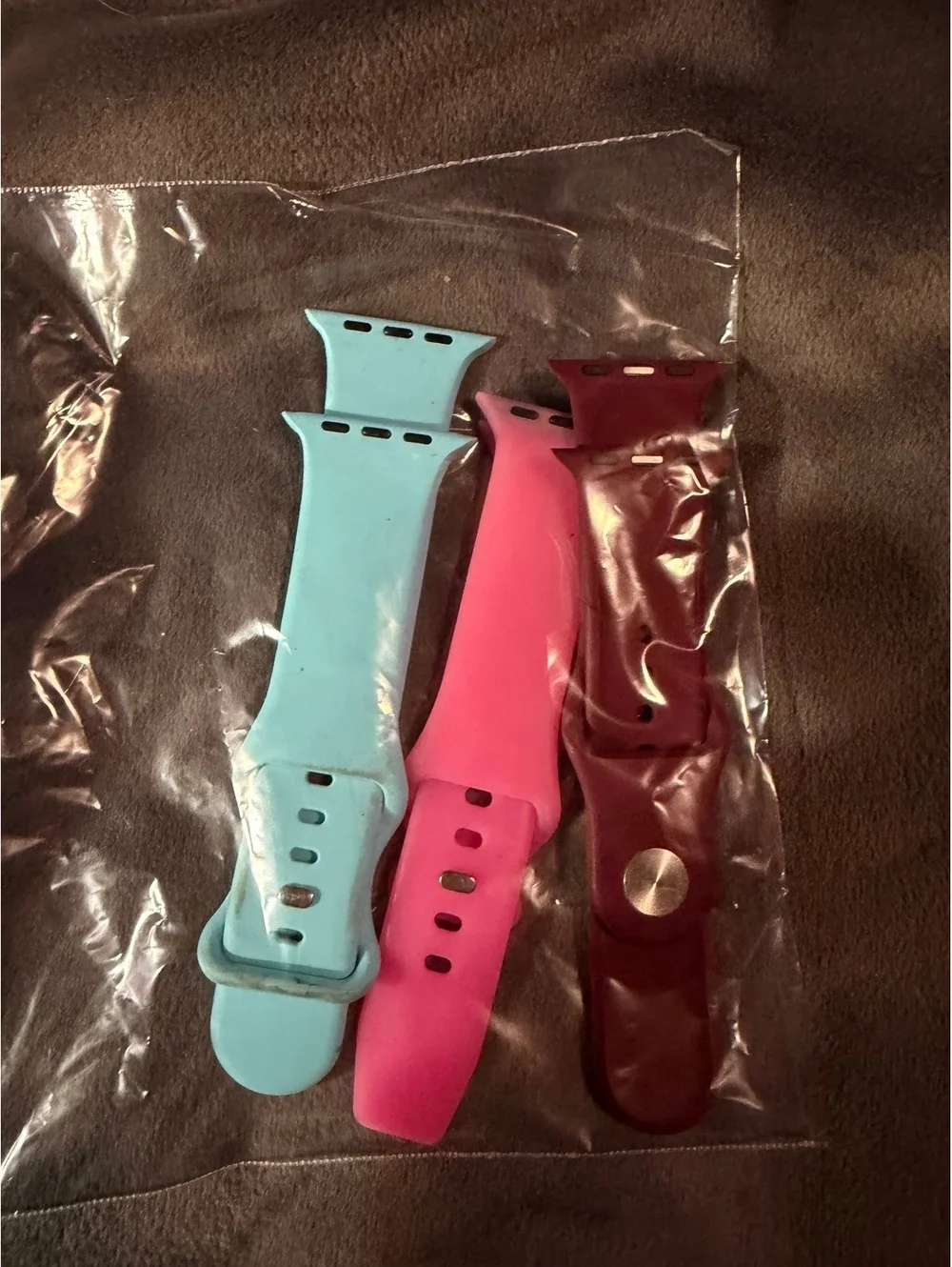Set of 3 Colorful Silicone Watch Bands for Smartwatches